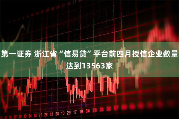 第一证券 浙江省“信易贷”平台前四月授信企业数量达到13563家