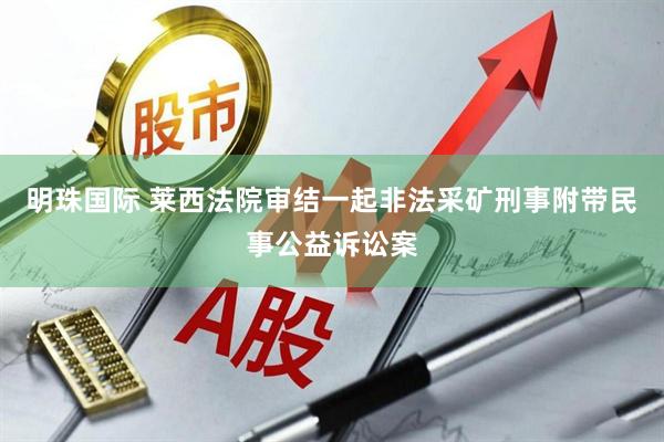 明珠国际 莱西法院审结一起非法采矿刑事附带民事公益诉讼案