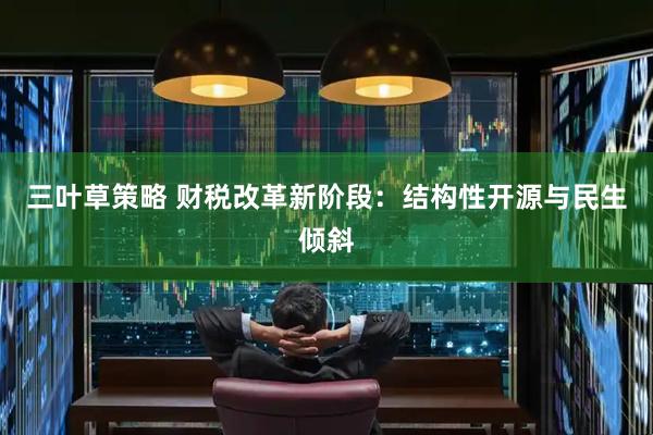 三叶草策略 财税改革新阶段：结构性开源与民生倾斜